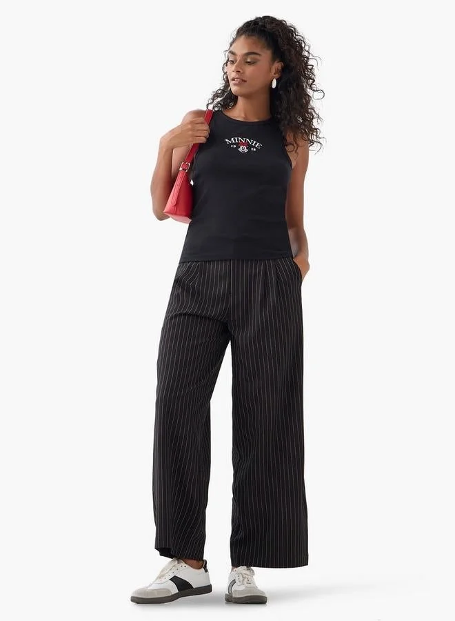 SP Characters Minnie Mouse Embroidered Ribbed Tank Top